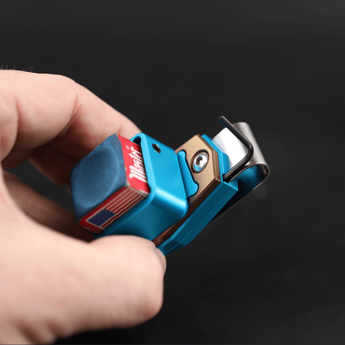 chalk holder being held with allen wrench partly removed