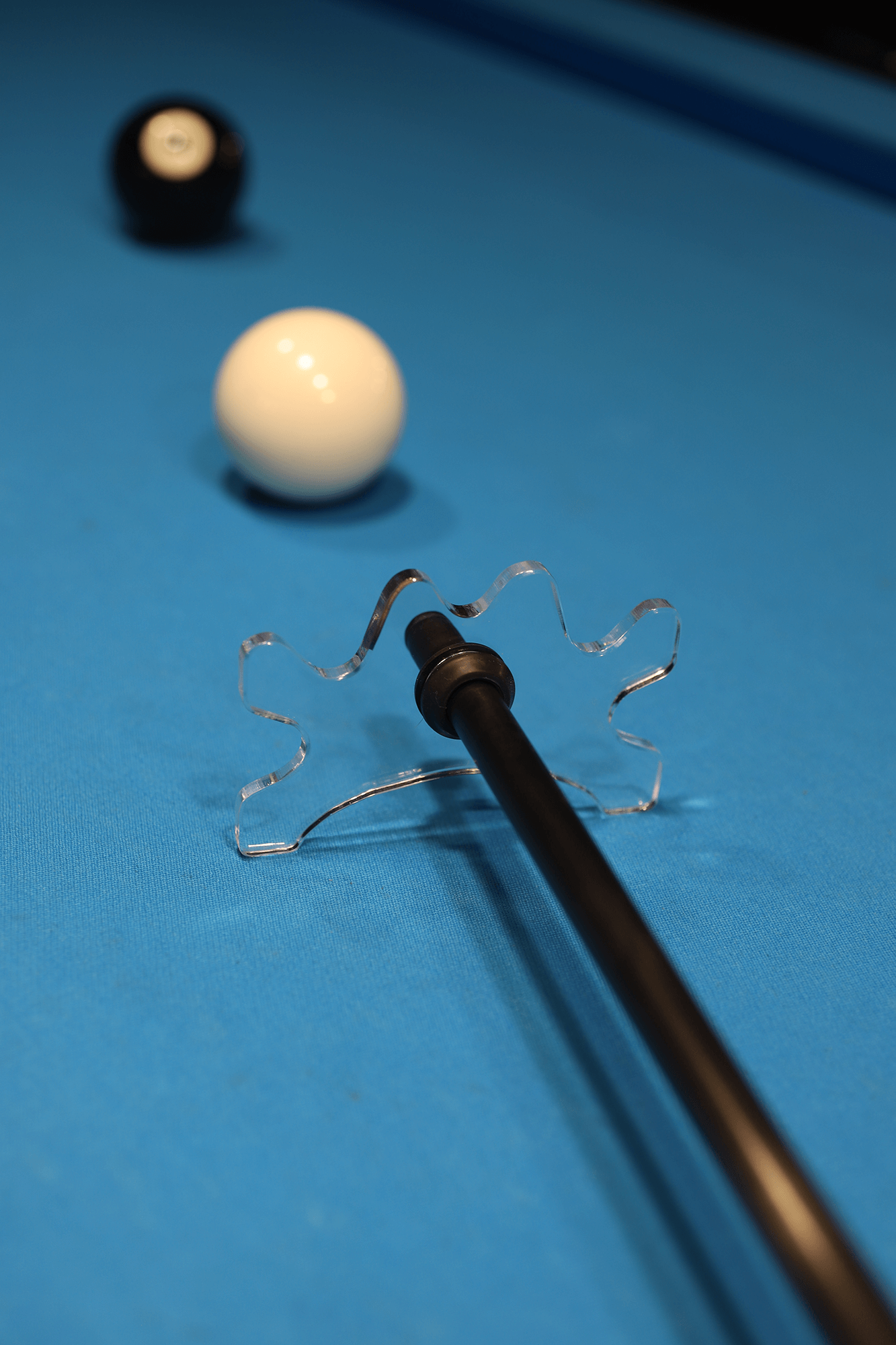Multi Slot Bridge on table with cue ball